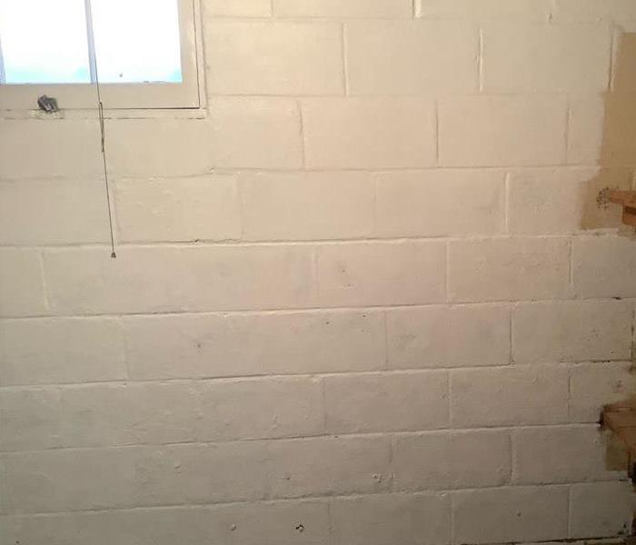 Basement wall after treatment and sealant 